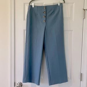 NWT LOFT Button Front Wide Leg Cropped Pants